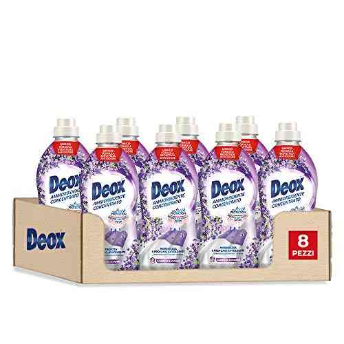 8 Confezioni di Deox - Ammorbidente Lavatrice Concentrato, 264 Lavaggi, Campo di Lavanda, Capi Morbidi e Profumati, con Tecnologia Fresh Protection